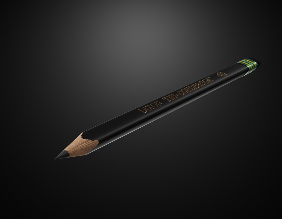Dixon Ticonderoga pencil on a dark background for artistic purposes
