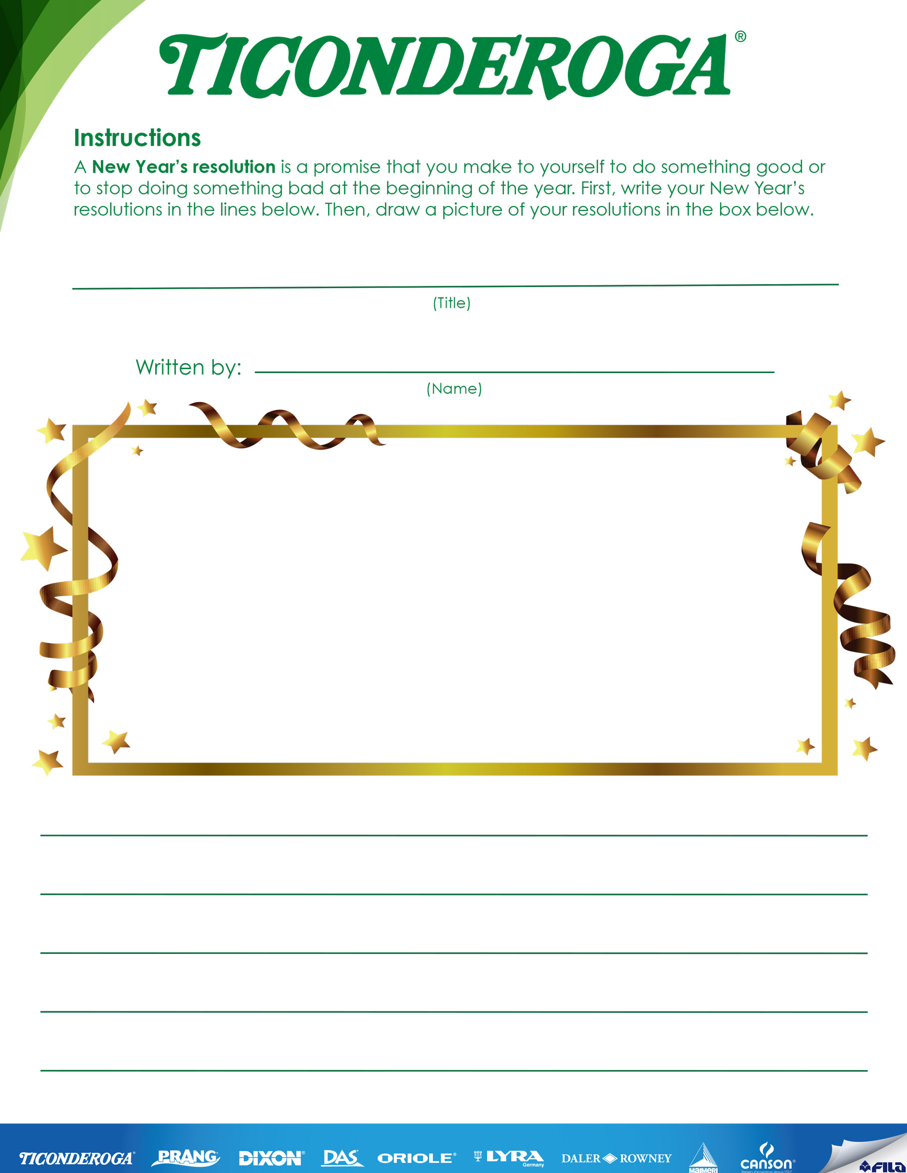 New years activity sheet